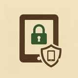 Shield with lock icon, representing data privacy and local-first storage